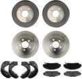 Arrhythmic 12PCs Semi-Metallic Brake Pads Rotors Shoes & Drum Set Front Rear Automotive Replacement Brake Kit for Honda Civic 1.8L 2006 2007 2008 2009 2010 2011