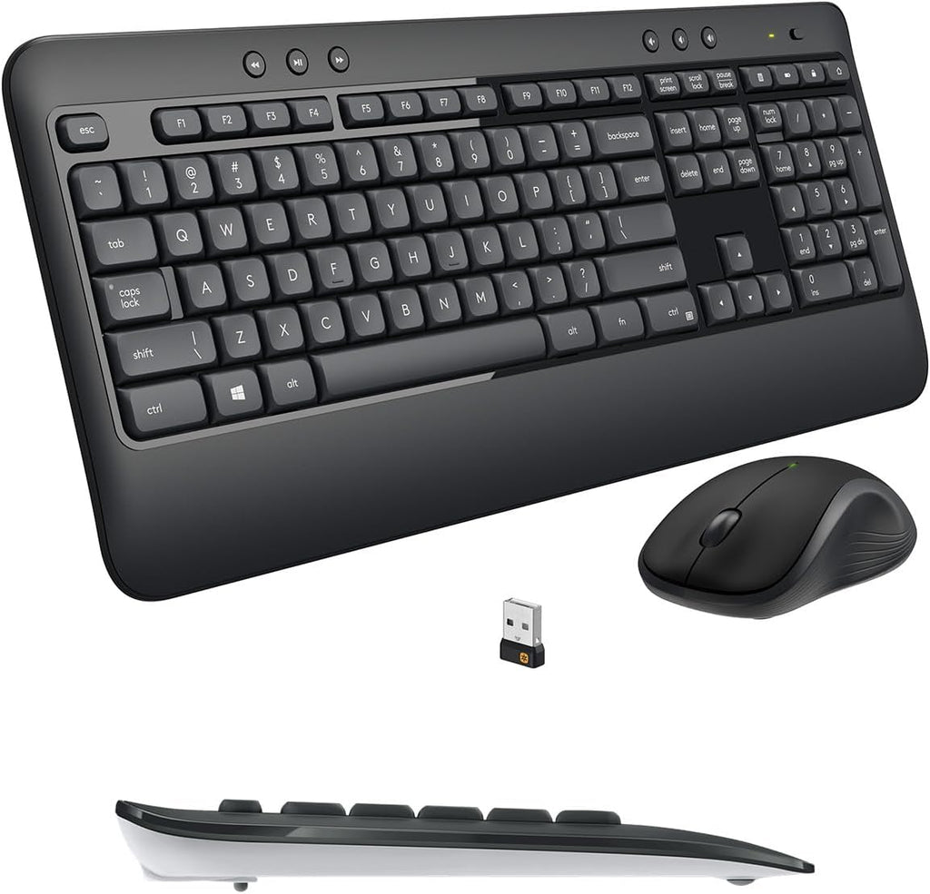 Lenovo ThinkVision P27u 3840 x 2160 LED UHD 4K LCD, 2-Pack Bundle with HDMI, DisplayPort, Daisy Chain, USB-C, USB Hub, Speakers, Dual Monitor Stand, MK540 Wireless Keyboard and Mouse, and Wrist Pad