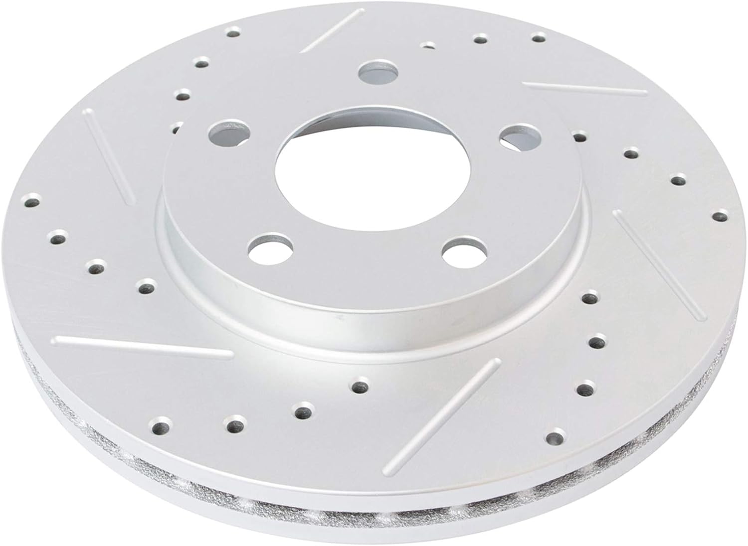TRQ Performance Front and Rear Brake Rotor Set G Coated Drilled and Slotted Compatible with 1994-2004 Ford Mustang