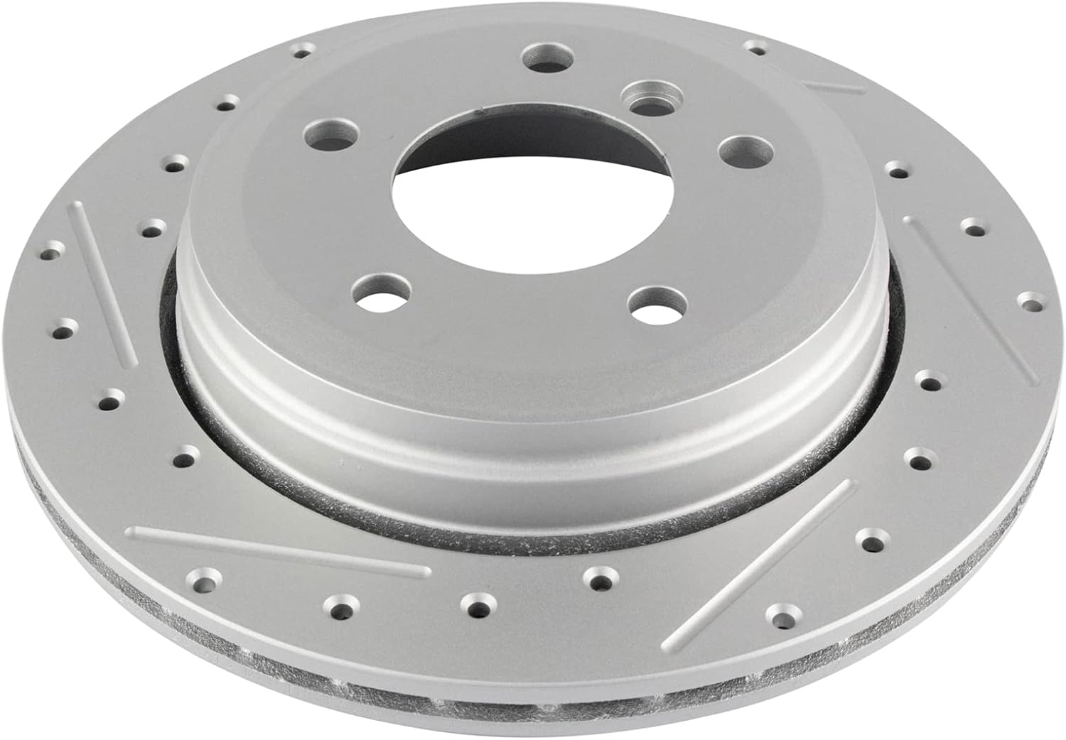 TRQ Performance Front and Rear Brake Rotor Set G Coated Drilled and Slotted Compatible with 2001-2005 BMW 325xi