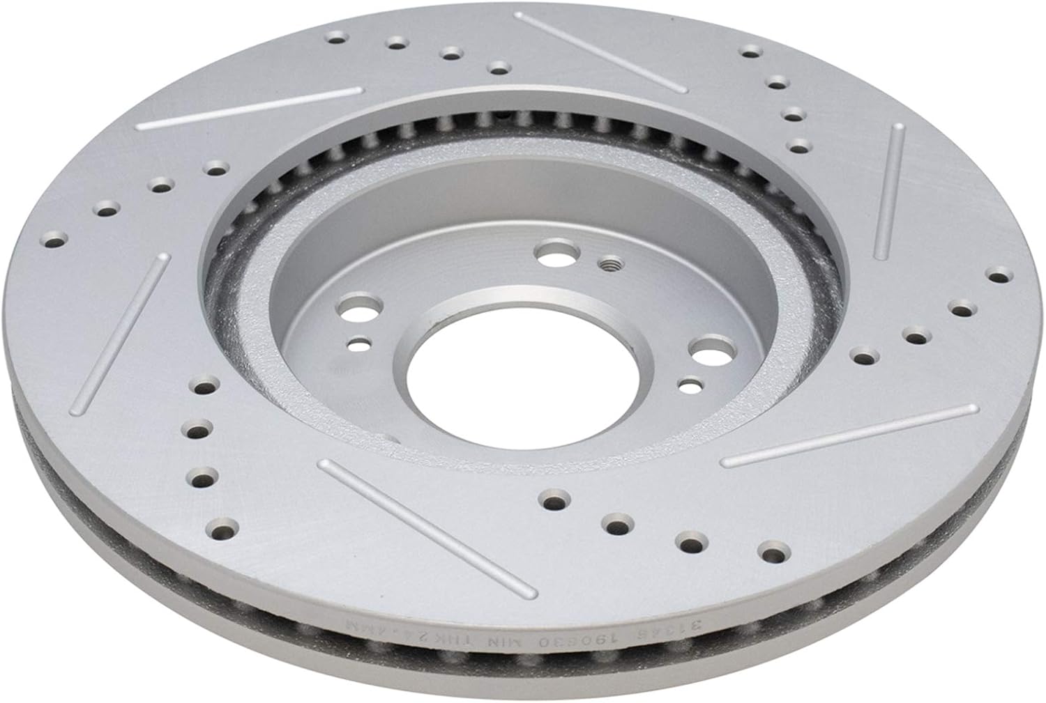 TRQ Performance Front and Rear Brake Rotor Set G Coated Slotted Drilled Compatible with 2007-2013 Mitsubishi Outlander