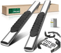 YHTAUTO 5 Inch Running Boards Fit Chevy Silverado & GMC Sierra 1500 2019-2026, 2500 HD/3500 HD 2020-2026 (Standard Cab/Regular Cab) Oval Straight Side Steps Stainless Steel, Side Step Rails