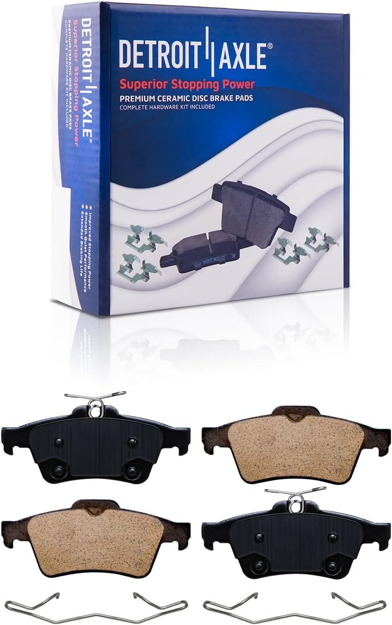 Detroit Axle - Brake Kit for 2013-2016 Ford Escape Disc Brake Rotors Ceramic Brake Pads 2014 2015 Replacement: 11.81' inch Front and 11.02' inch Rear Rotor