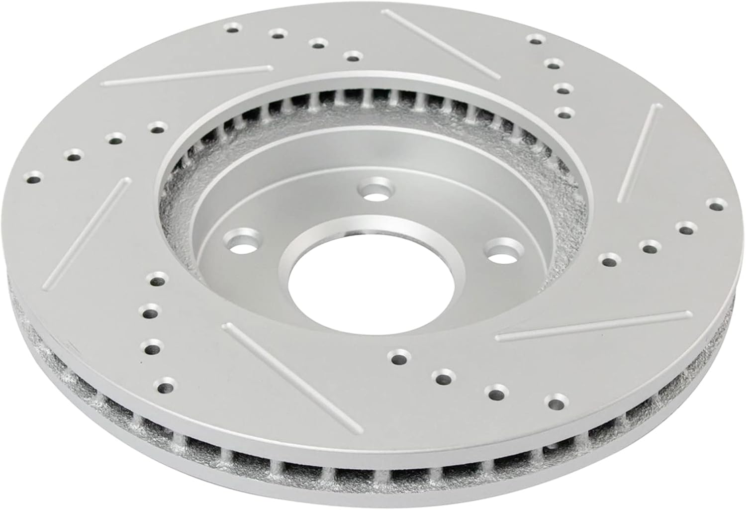 TRQ Performance Front Rear Brake Rotor Set Drilled Slotted Vented G Coated Compatible with 2004-2009 2004-2017 Nissan Quest