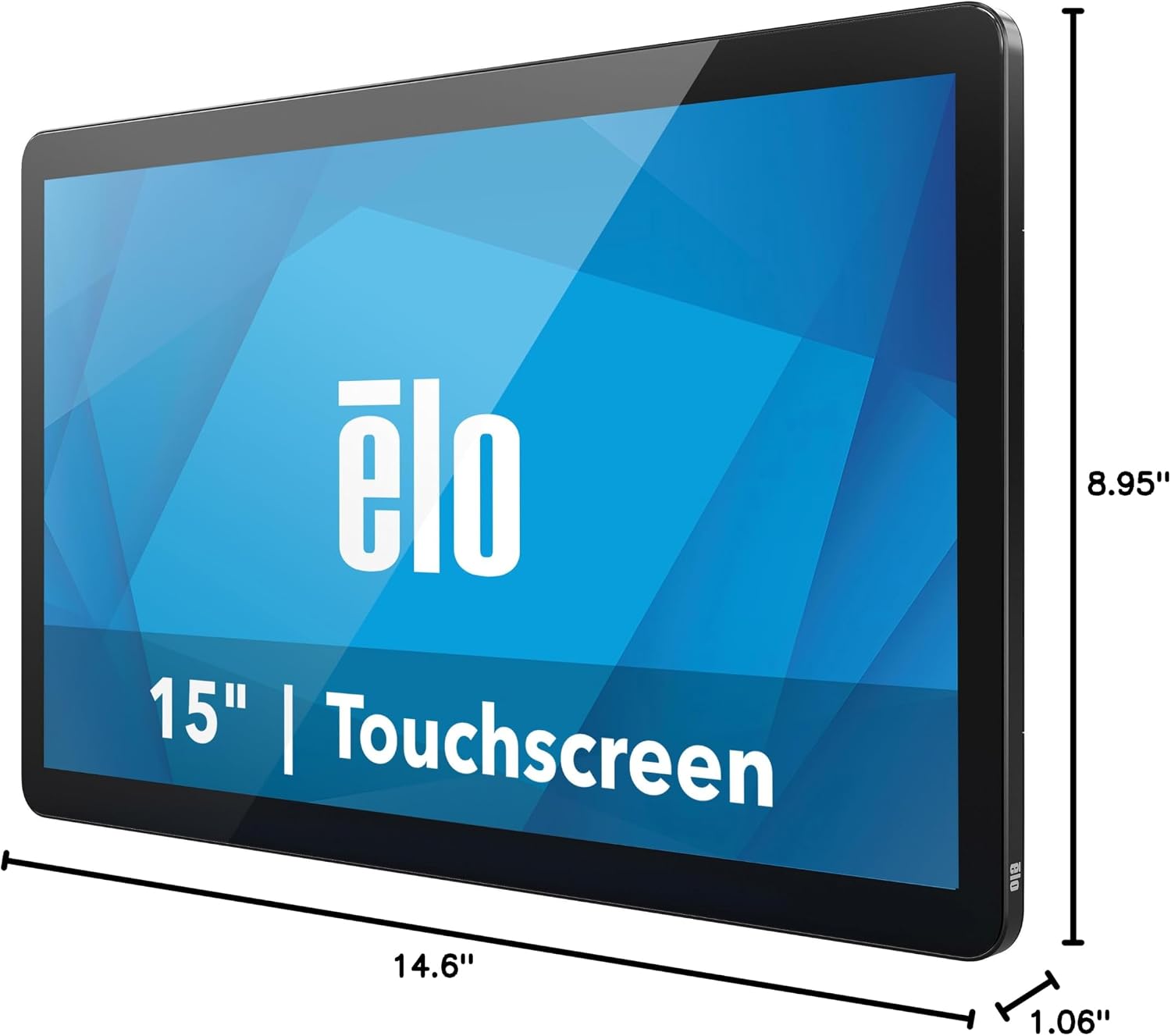 Elo 1504L - 15' Touchscreen Monitor with Anti-Glare Glass - TouchPro PCAP 10 Touch, 1920 x 1080, No Stand, Black