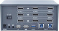 8K Triple Monitor DisplayPort 1.4 KVM Switch, HDR10, USB 3.2 Gen 2, Hotkey, VRR, Multi-Monitor, 32.4 Gbps Bandwidth