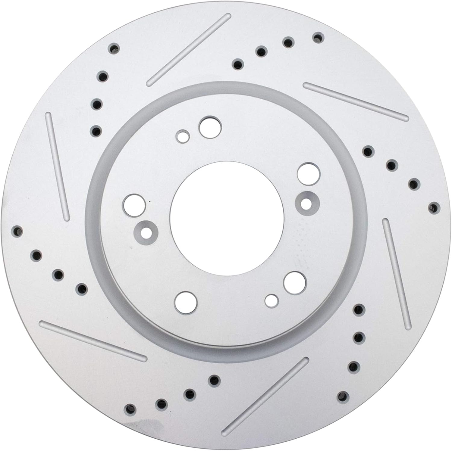 TRQ Performance Front and Rear Brake Rotor Set G Coated Slotted Drilled Compatible with 2007-2013 Mitsubishi Outlander