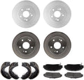 Arrhythmic Pack of 12 Ceramic Brake Pads Rotors Shoes & Drum Set Front Rear for Honda Civic 1.8L 2006 2007 2008 2009 2010 2011 Left Right Automotive Replacement Brake Kit