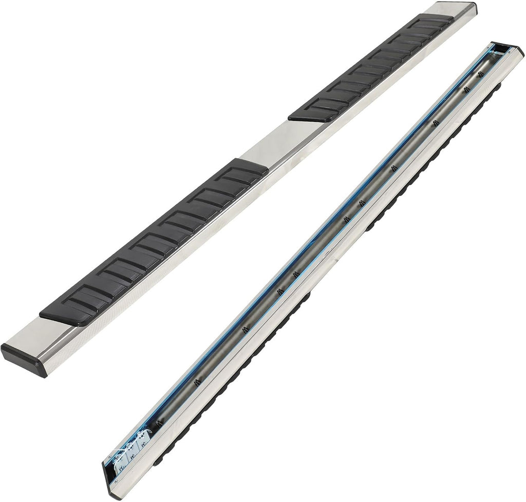 PZ 6' Running Boards Anti-Slip Side Steps Compatible with 2019-2025 Chevy Silverado/GMC Sierra 1500 Double Cab,2020-2025 for 2500HD 3500HD,500LBS No Drill Truck Running Boards Direct Fit Nerf Bar