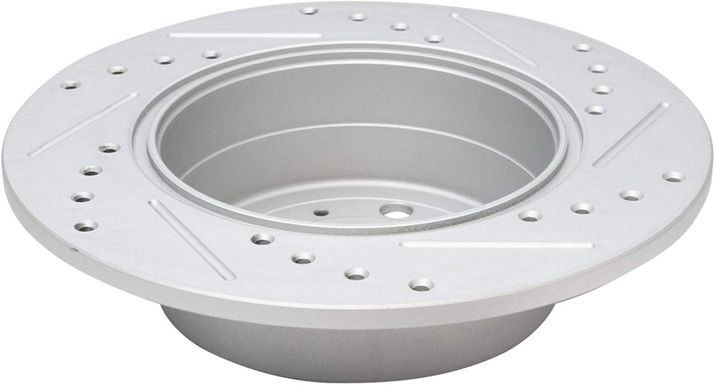 TRQ Front Rear Performance Drilled Slotted Zinc Coated Rotor Kit Compatible with Saab Saturn