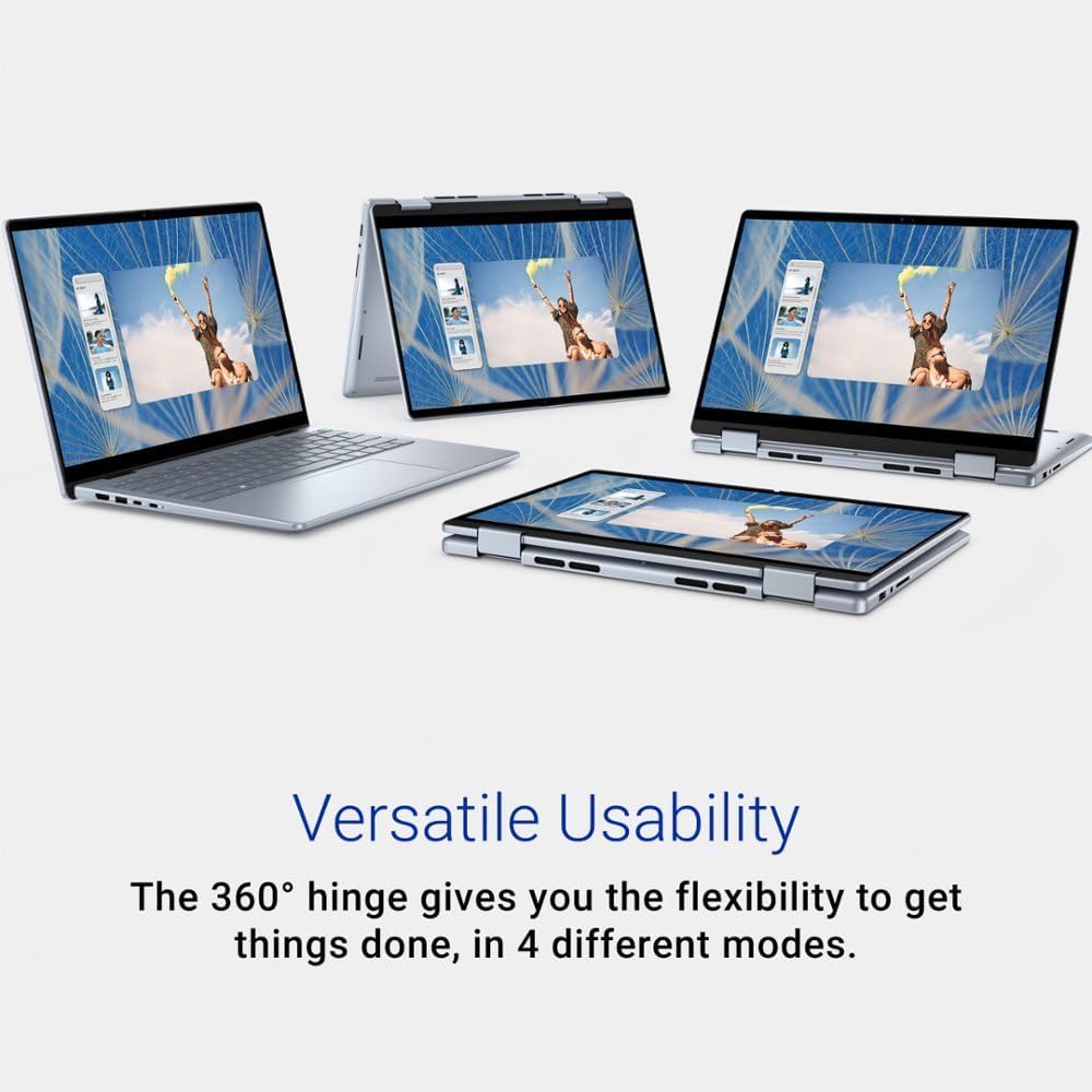 Dell Inspiron 14 7440 2-in-1 Business Laptop (14' FHD+ Touchscreen, Intel Core 7 150U(> i7-1355U), 32GB RAM, 1TB SSD) Backlit KB, FP Reader, FHD Webcam, IST Hub, Win 11 Home w/Copilot, Blue