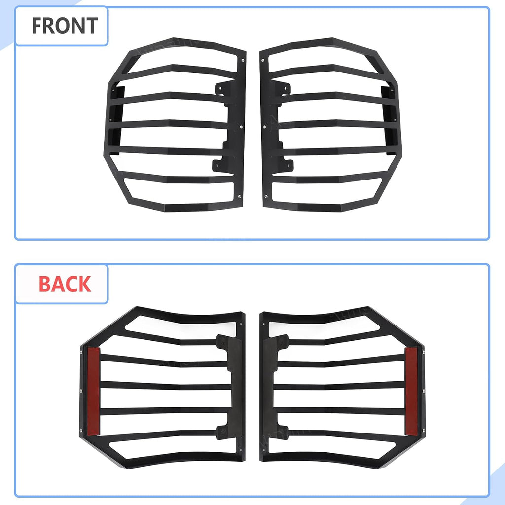 Aunginsy Tail Light Lamp Guard Cover Compatible with Ford Maverick 2022-2025 Exterior Accessories, Car Back Taillight Grilles Guard Protective Net Frame Carbon Steel Rear Headlight Trim Cover, Black