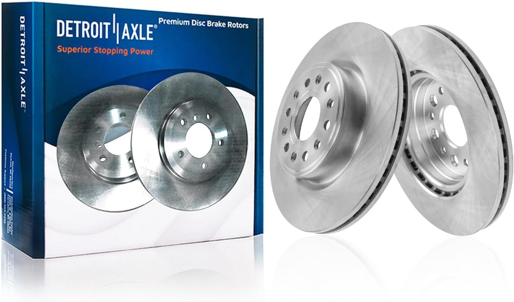 Detroit Axle - Front Brake Rotors for 2019 2020 2021 2022 2023 2024 2025 Ram 1500 Disc Brake Rotors Replacement : 14.88' inch Brakes Rotors
