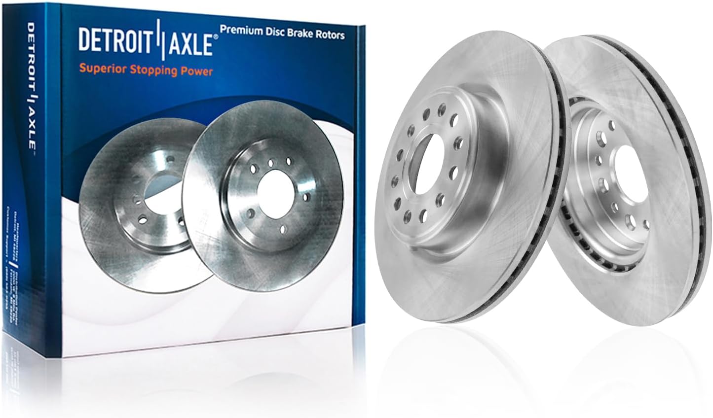 Detroit Axle - Front Brake Rotors for 2019 2020 2021 2022 2023 2024 2025 Ram 1500 Disc Brake Rotors Replacement : 14.88' inch Brakes Rotors
