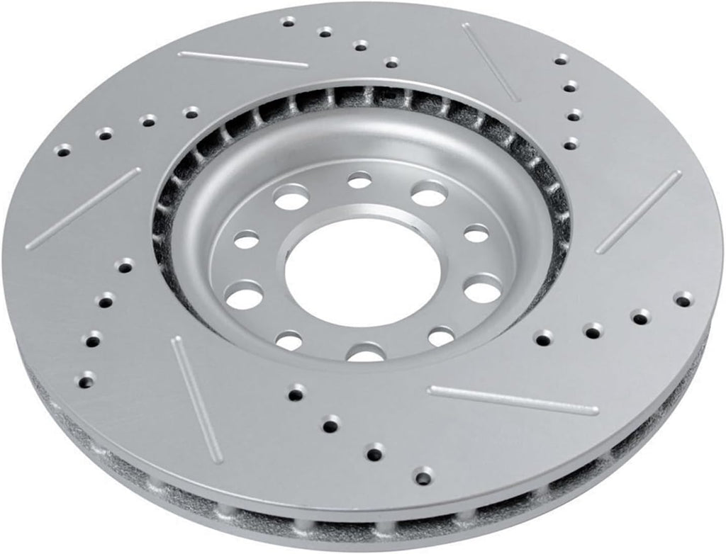 Detroit Axle - Front Brake Rotors for 2016-2024 Chevrolet Camaro 2020-2025 Cadillac CT5, Drilled and Slotted Disc Brake Rotors Set Replacement : 12.64' inch Front Rotor