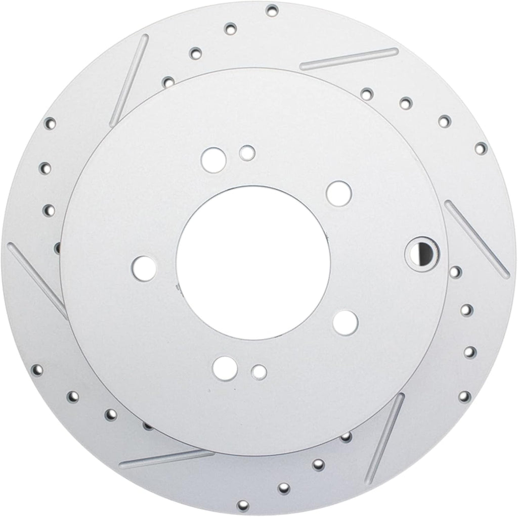 TRQ Performance Front and Rear Brake Rotor Set G Coated Slotted Drilled Compatible with 2007-2013 Mitsubishi Outlander