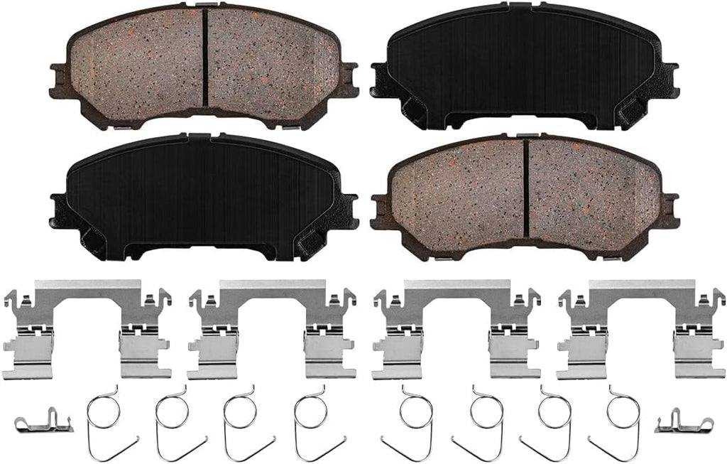 Detroit Axle - Brake Kit for 2014-2020 Nissan Rogue 2017-2022 Rogue Sport, Disc Brake Rotors Ceramic Brakes Pads w/o Third Row Seating Front and Rear 2018 2019 Replacement
