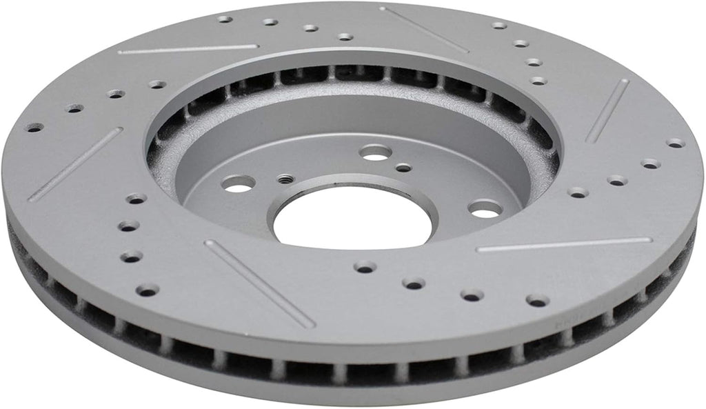 TRQ Performance Front and Rear Brake Rotor Set G Coated Drilled and Slotted Vented Solid Compatible with 2005-2010 Honda Odyssey