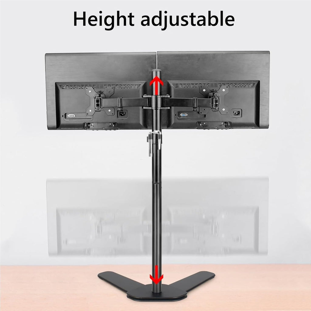 Conference Room Podium Universal TV Floor Stand - Dual Monitor Stand Mount, Vesa Mount Is Suitable For Up To 8 Kg/17.6 Lbs Per Arm, For 12-27 Inch Screens, Fully Adjustable Dual Monitor Arm ( Size : 8