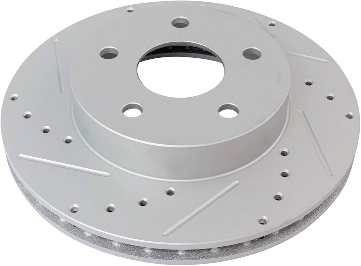 TRQ Performance Front and Rear Brake Rotor Set G Coated Drilled and Slotted Compatible with 1999-2004 Jeep Grand Cherokee