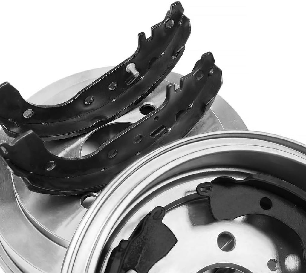 6PCs Rear Brake Drum and Shoes Kit Automotive Repalacement fits Honda Civic 1.8L 2006 2007 2008 2009 2010 2011 2012 2013 2014 2015, fits Honda Accord 2.4L 2003 2004 2005 2006 2007