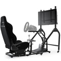 Anman Driving Simulator Cockpit with Movable Monitor Stand and Adjustable Seat Fit for Logitech G29 G923 G920, for Thrustmaster T80 T150 T248