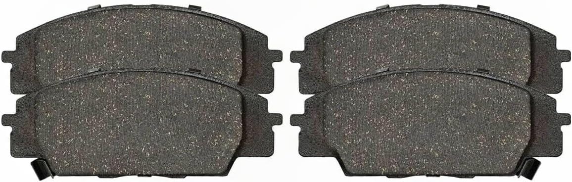 Front Driver and Passenger Side Drilled Slotted Ceramic Power Disc Set Kit Brake Rotors and Pads for Acura for CSX 2007-2010 for Honda for Civic 2006-2011