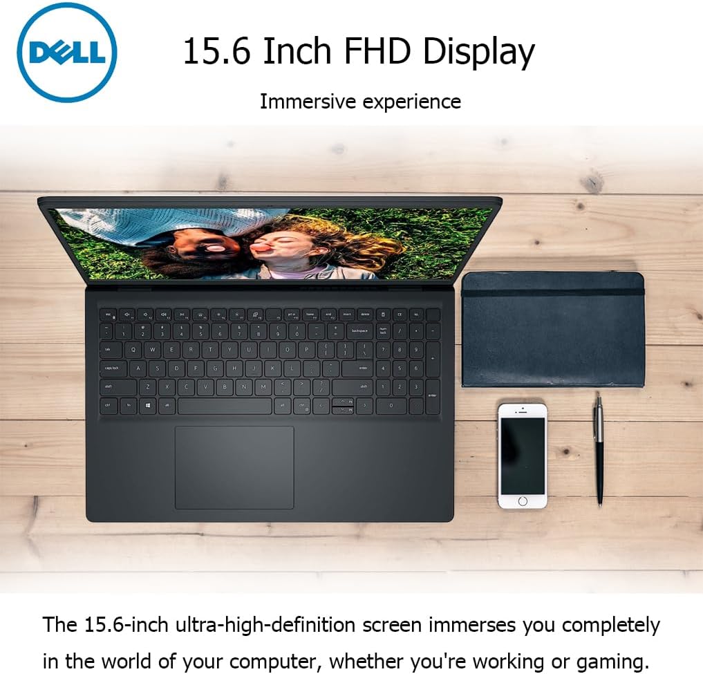 Dell Inspiron 15.6 Inch FHD Business Laptop, Intel Core i7-1255U, 32GB RAM, 1TB SSD, Windows 11 Pro, Backlit Keyboard, Webcam, WiFi, Carbon Black