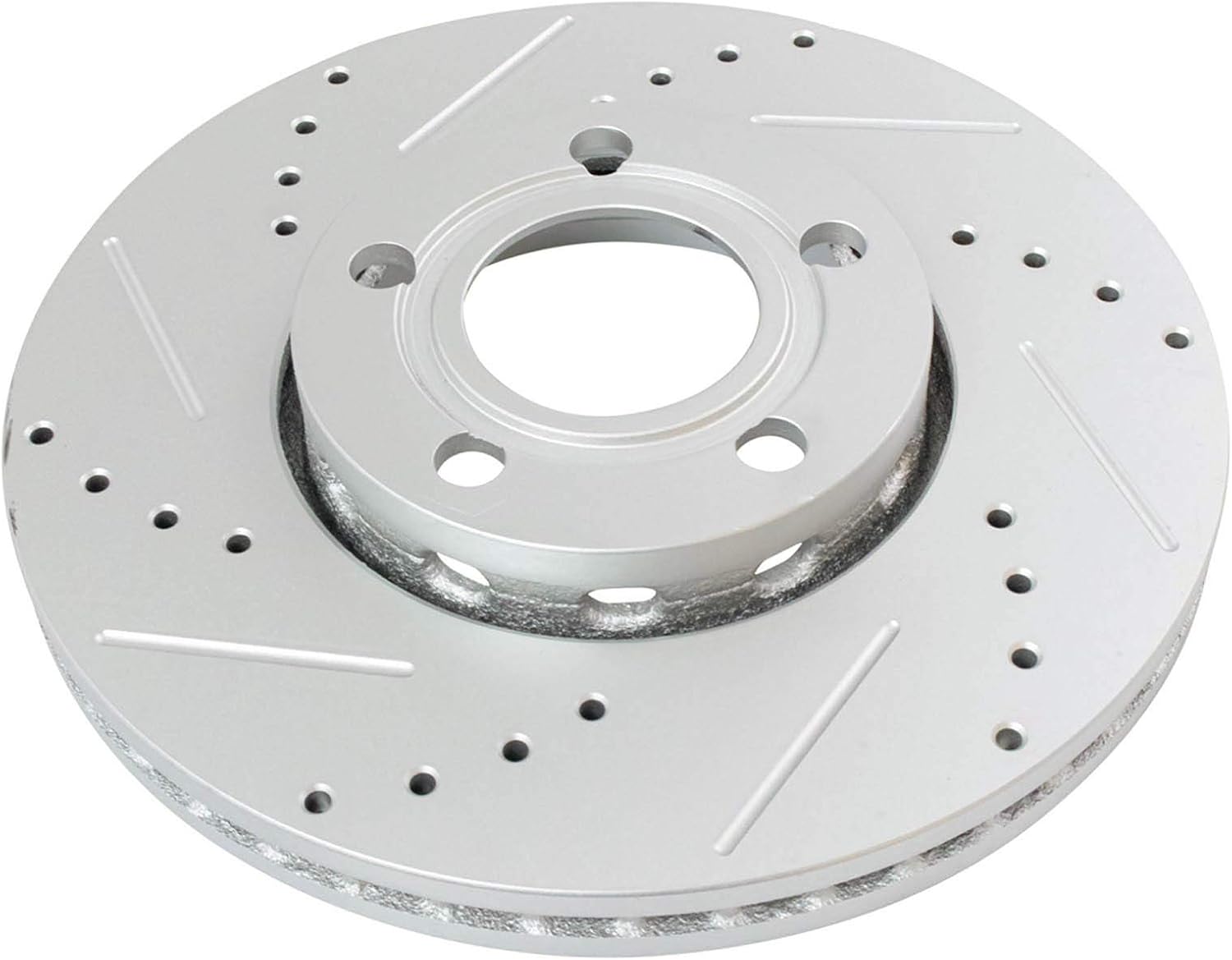 TRQ Performance Front and Rear Brake Rotor Set G Coated Drilled Slotted Compatible with 2005-2006 Audi A4 A4 Quattro