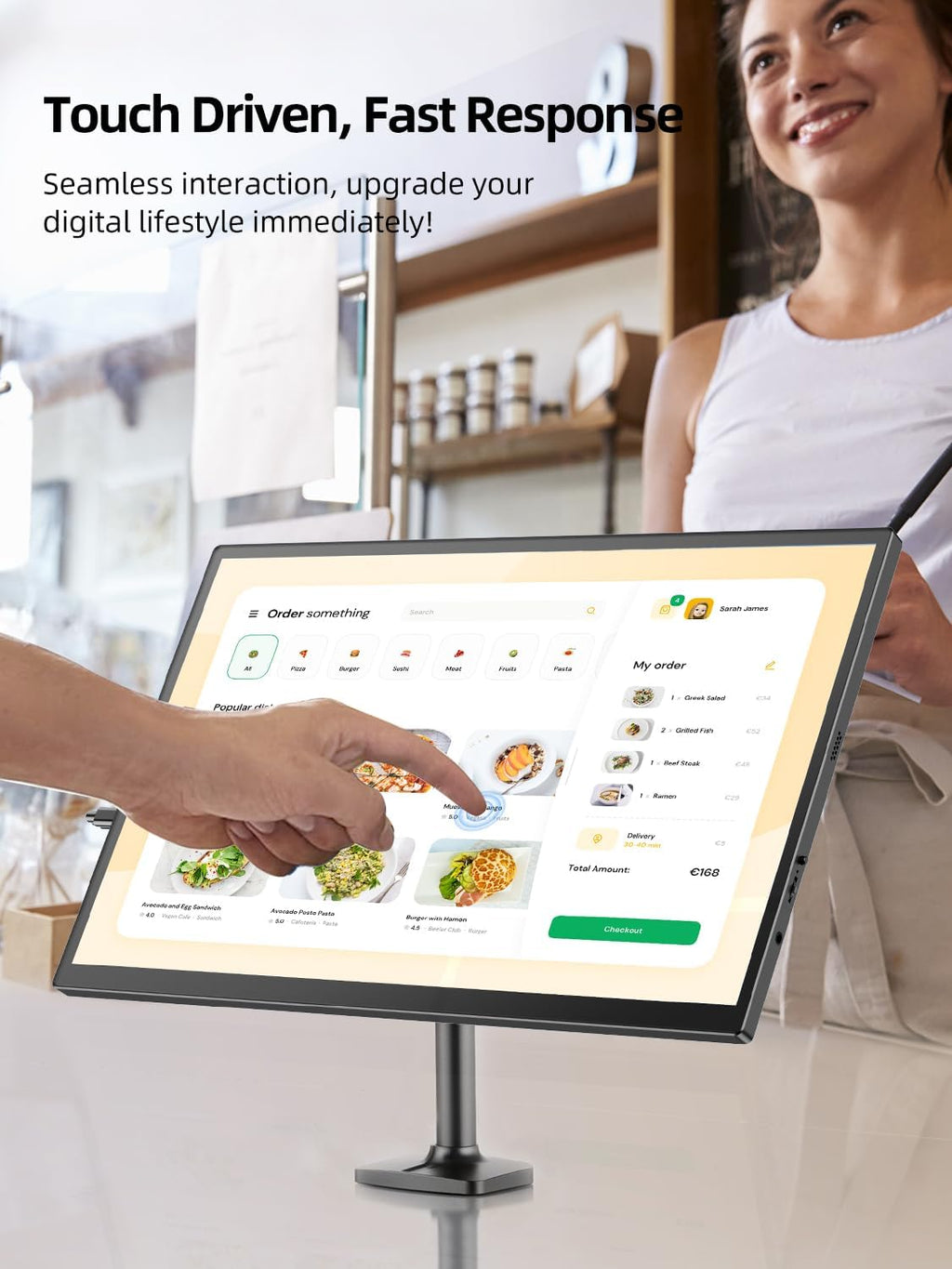 EVICIV 18.5' Portable Monitor Touchscreen | 120Hz 1ms Gaming Monitor | 400Nits | 1080P FHD IPS | 125% sRGB | VESA & Smart Case | USB-C & MINI HDMI | Travel Screen for Laptop, Computer, Game Consoles