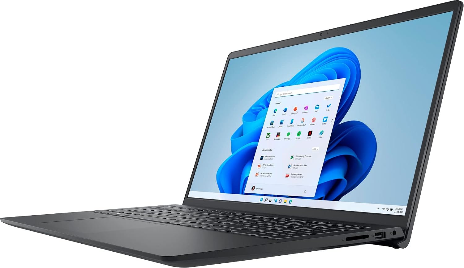 Dell Laptop | Inspiron 15 i3515 | 15.6' 1366 x 768 LED-Backlit | AMD Ryzen 5 3450U 4-Core | 16GB DDR4 | 512GB SSD | Windows 10 Pro | Wi-Fi 5 - Bluetooth 5-720p HD Camera - Black