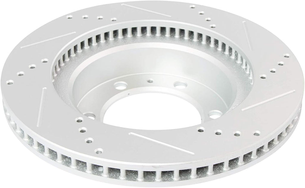 TRQ Performance Front and Rear Brake Rotor Set G Coated Drilled and Slotted Compatible with 2003-2009 Toyota 4Runner 2007-2009 FJ Cruiser