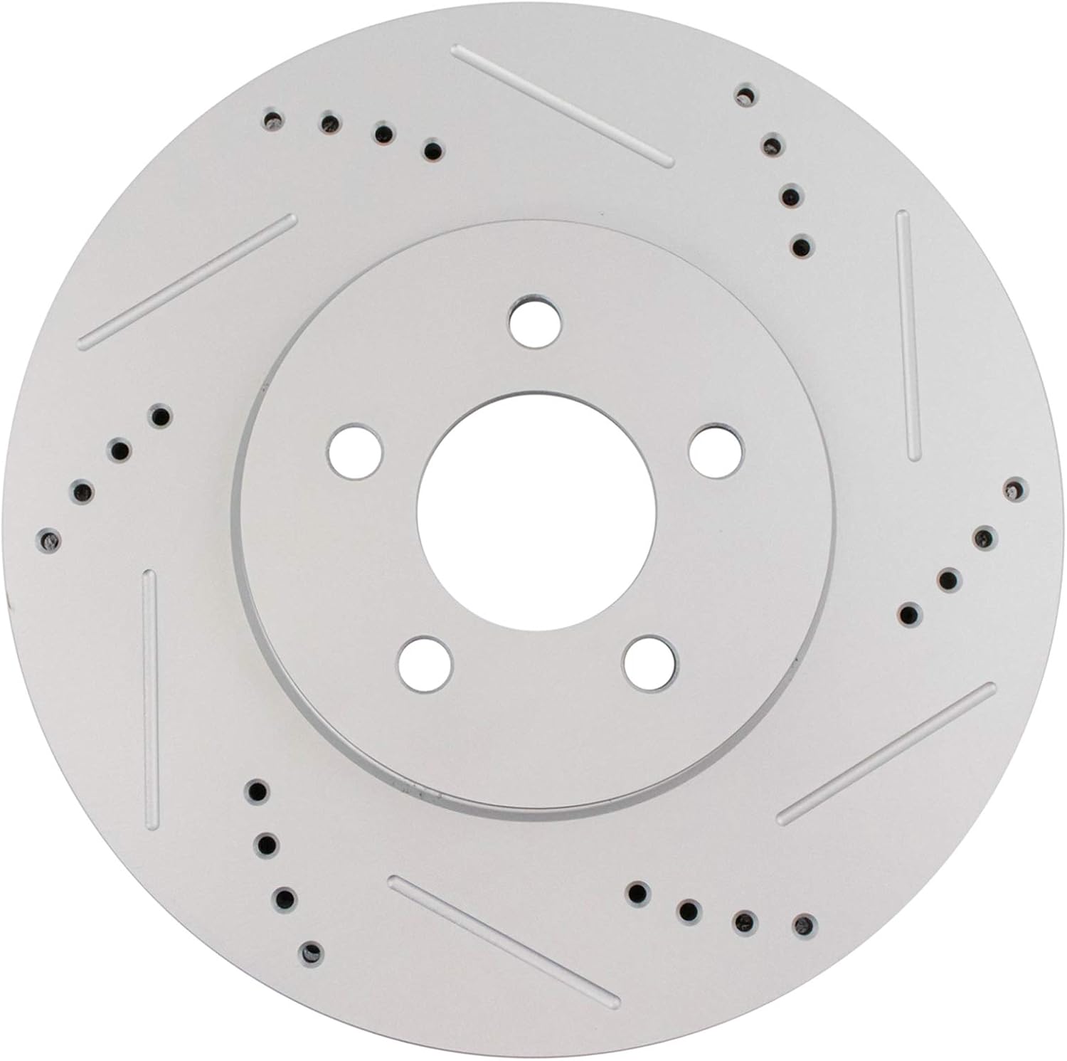TRQ Performance Front and Rear Brake Rotor Set G Coated Drilled Slotted Compatible with 1994-2004 Ford Mustang