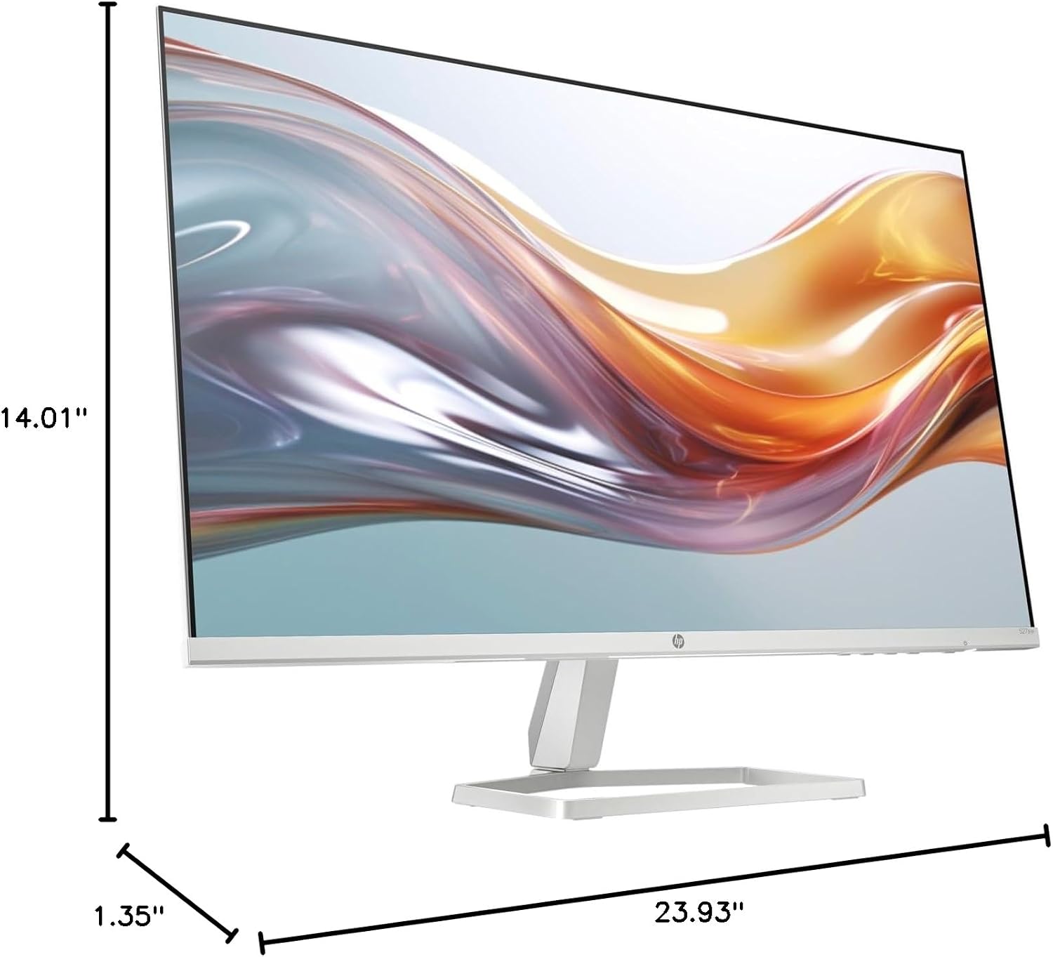 HP 2026 27sw Monitor 2 Pack 94F46AA#ABA - 27' IPS Display - Flicker-Free Technology - Silver