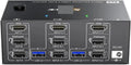 USB 3.0 KVM Switcher 2 Input 3 Output 3 Monitors 2 Computers Switch Support 8K@30Hz 4K@144Hz USB 3.0 Displayport for 2 PC Share