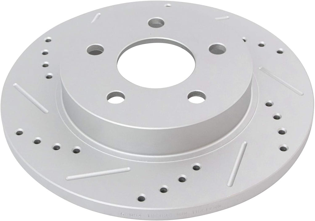 TRQ Front & Rear Performance Drilled Slotted Coated Rotor Kit for Chevy Pontiac