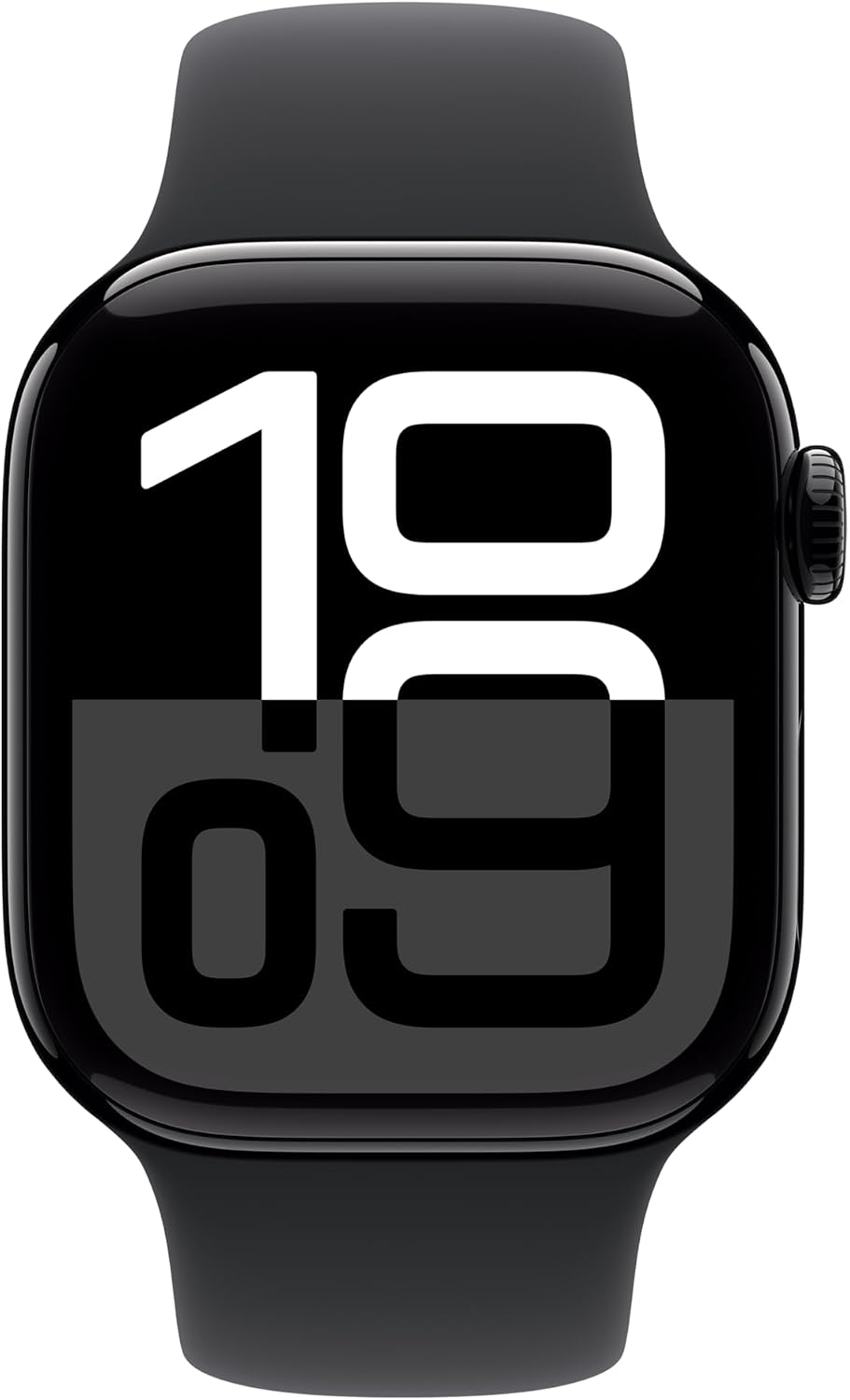 Apple Watch Series 10 [GPS + Cellular, 42mm] - Jet Black Aluminum Case with Black Sport Band, M/L (Renewed)