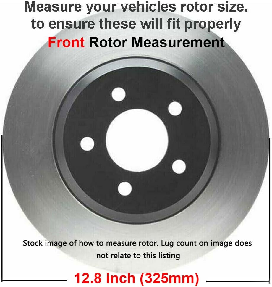 Detroit Axle - Brake Kit for 2011-2019 Ford Explorer Taurus 2012-2019 Flex 2011-2012 Lincoln MKS Disc Brake Rotors Ceramic Brakes Pads Replacement : 12.80' inch Front and 12.99' inch Rear Rotors