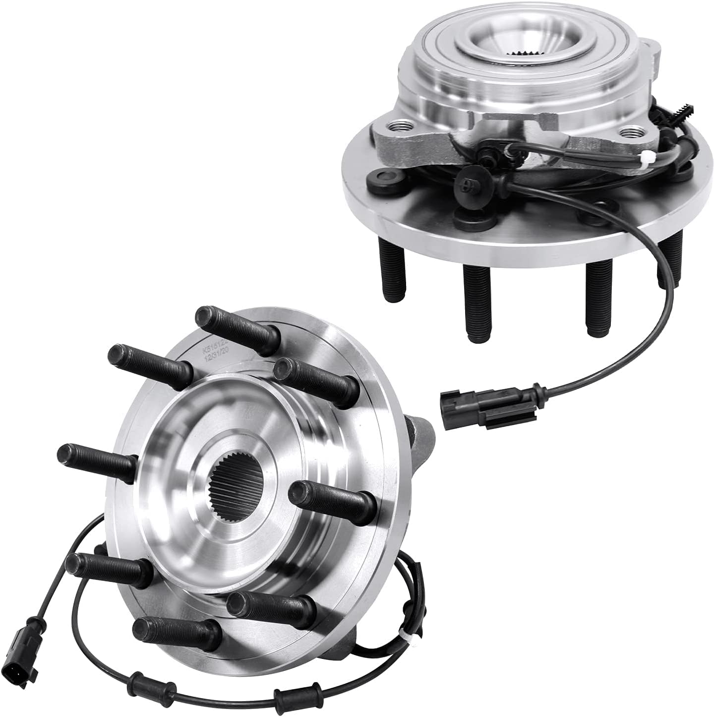 Detroit Axle - 4WD Front Brake Kit for 2009 2010 Dodge Ram 2500 3500, 2011 Ram 2500 3500, Truck Disc Brake Rotors Ceramic Brakes Pads Wheel Bearing Hubs Assembly Replacement