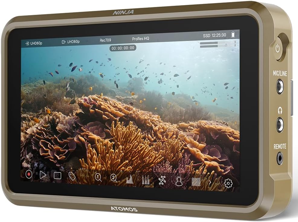 Atomos Ninja 5.2' 4K HDMI Recording Monitor + 240GB SE4 2.5' SSD Bundle – Portable On-Camera Recorder for DSLR, Cinema & Mirrorless Cameras