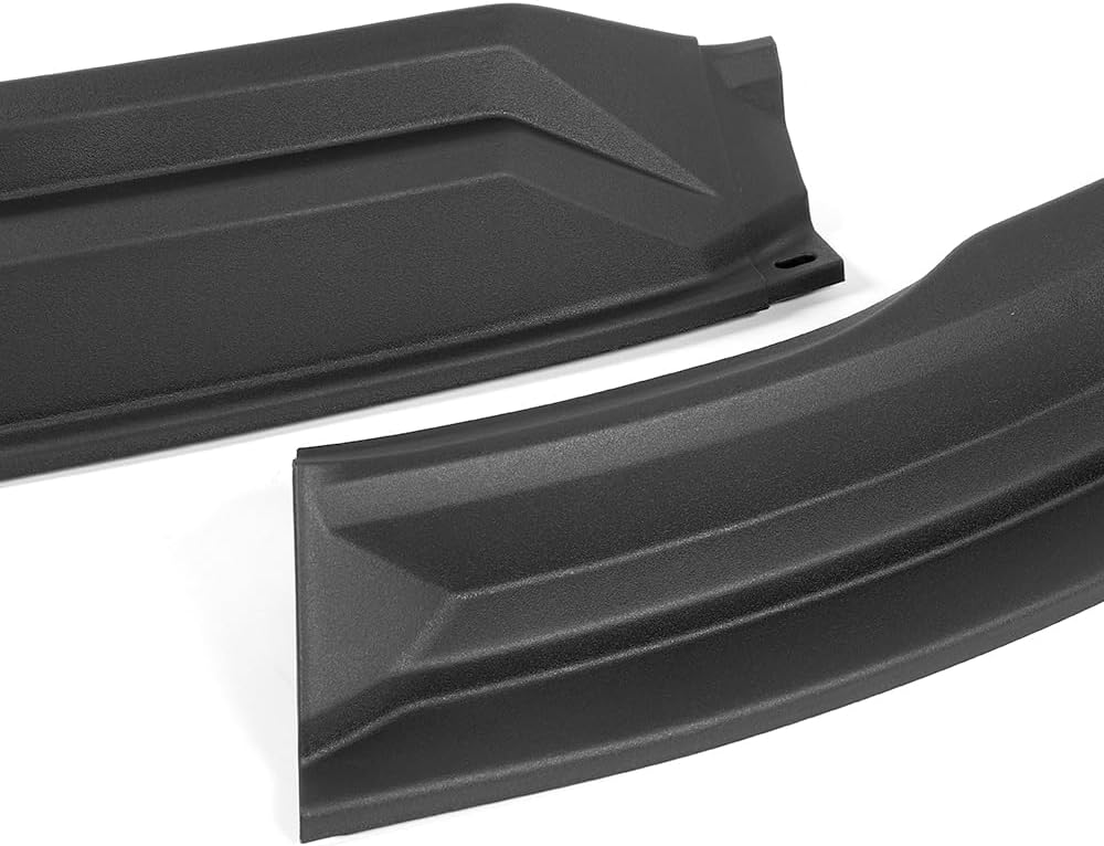 Stay-Tuned, Unpainted Black ABS Plastic Front Bumper Lip Spoiler Body Kit, Fit for 2019-2024 Dodge Ram 1500, Auto Exterior Accessory, 3PC (Without Light)