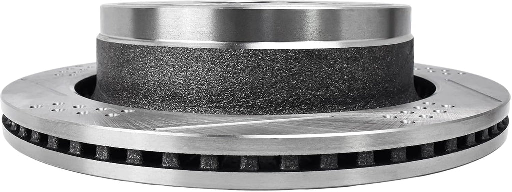 Front and Rear Brake Rotors & Ceramic Brake Pads replacement for Honda Civic SI 2006-2011, Acura CSX 2007-2010