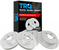 TRQ Brake Performance Rotor Front & Rear Kit of 4 Compatible with Buick Chevy Olds Pontiac