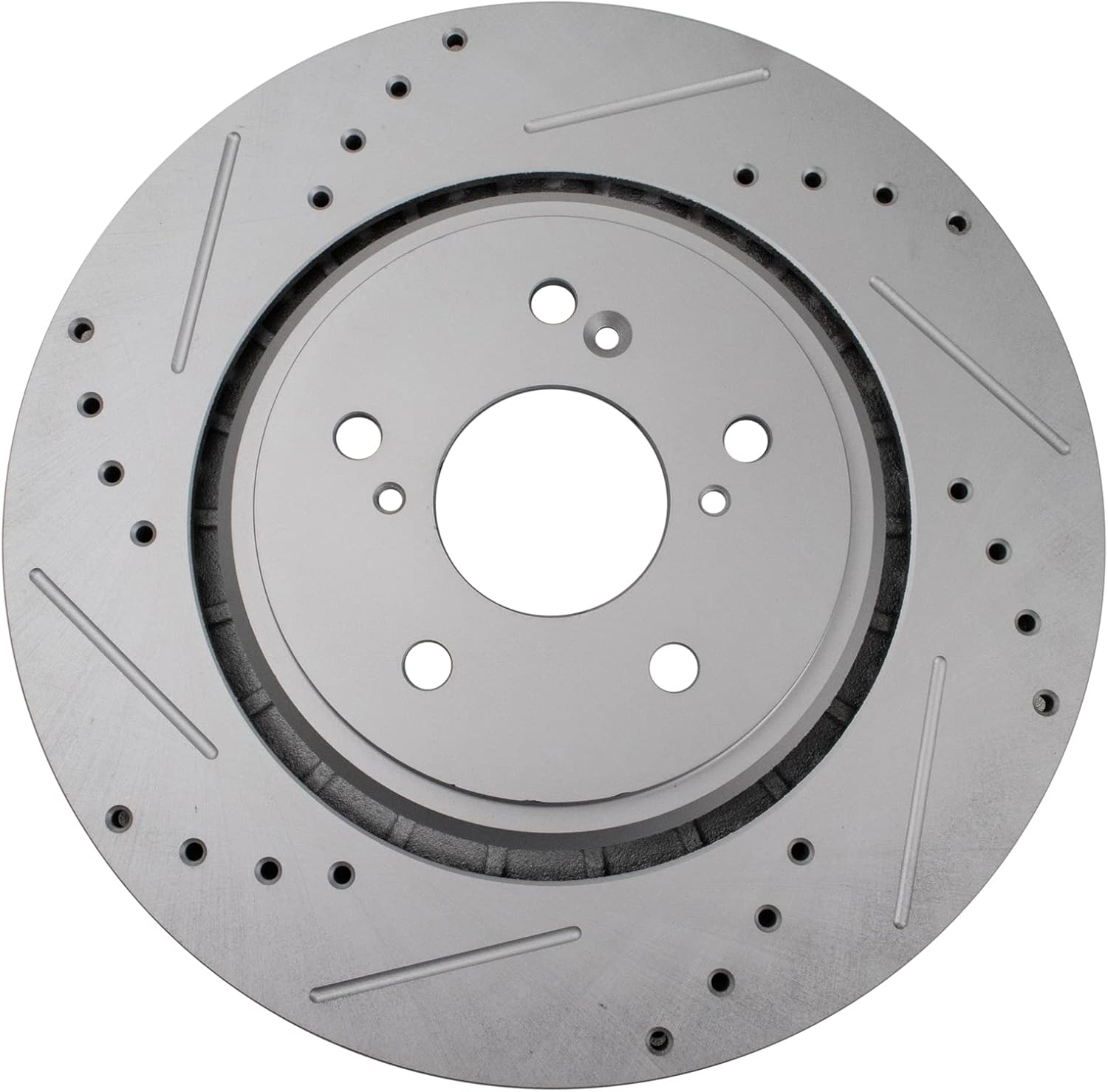 TRQ Performance Front and Rear Brake Rotor Set G Coated Drilled and Slotted Compatible with 2014-2016 Acura MDX