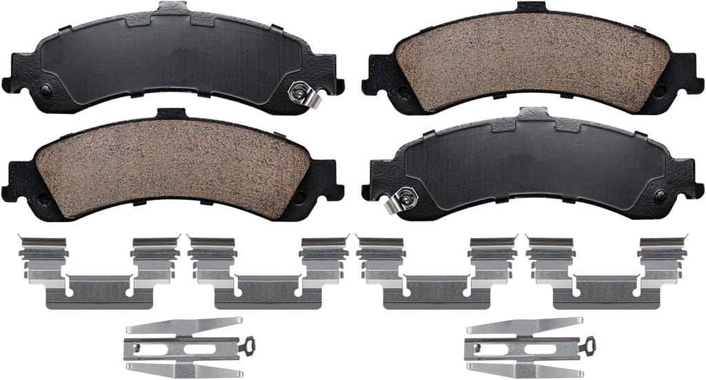 Detroit Axle - 325mm Rear Disc Rotors Ceramic Brake Pads w/Hardware, Cleaner Fluid for 2000-2001 Chevrolet GMC Suburban 1500/ Yukon XL 1500 - [2003-2005 GMC Sierra 1500]