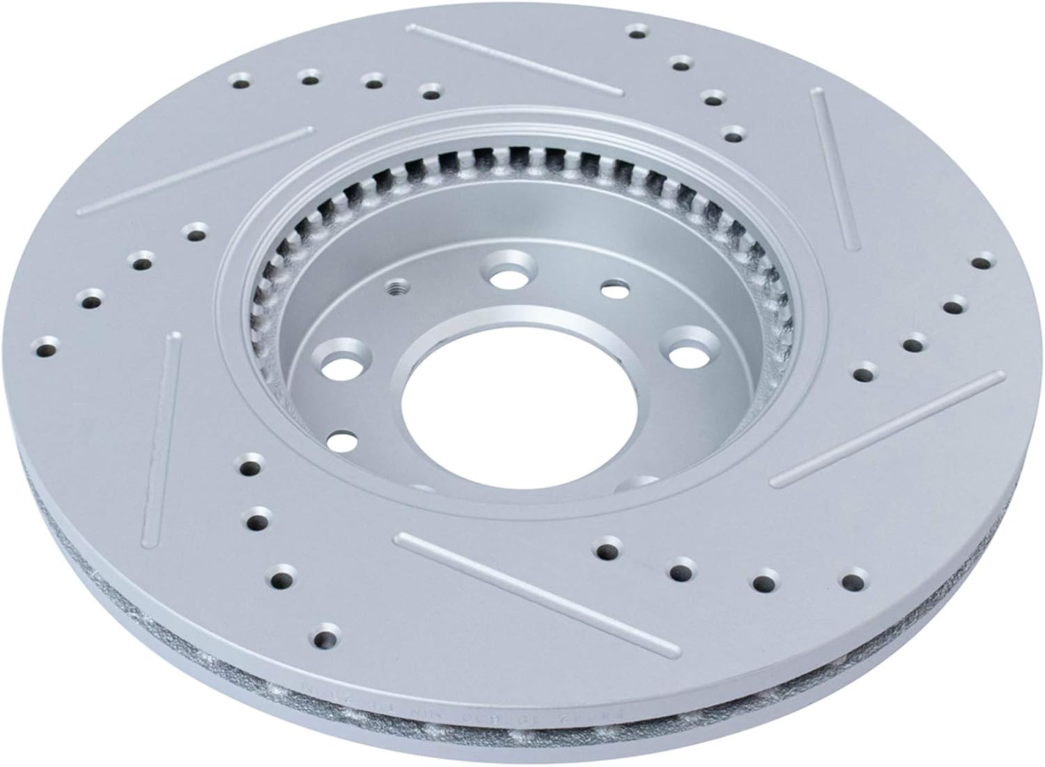 TRQ Performance Front and Rear Brake Rotor Set G Coated Drilled Slotted Vented Solid Compatible with 06-12 Ford Fusion 2006 Lincoln Zephyr 07-12 Lincoln MKZ 06-13 Mazda 6 06-11 Mercury Milan