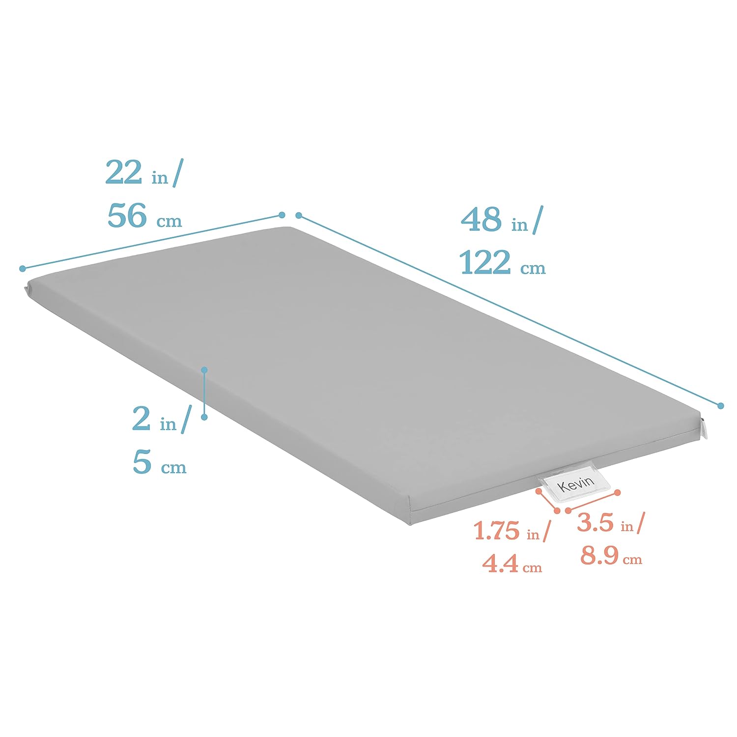 ECR4Kids SoftZone Rainbow Rest Mat, 2in, Sleeping Pad, Contemporary, 5-Piece