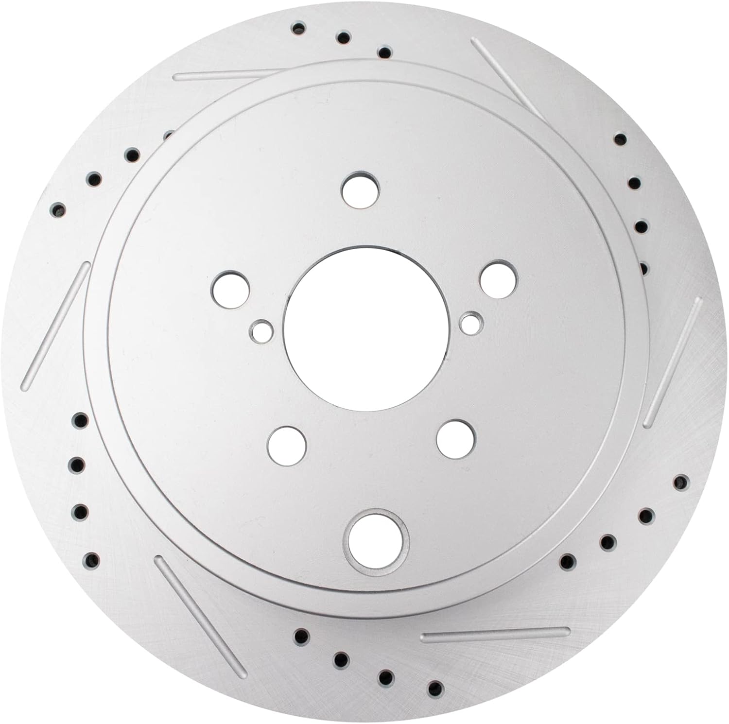 TRQ Performance Front and Rear Brake Rotor Set G Coated Drilled and Slotted Compatible with 2013-2016 Scion FR-S 2013-2023 Subaru BRZ 2017-2020 Toyota 86