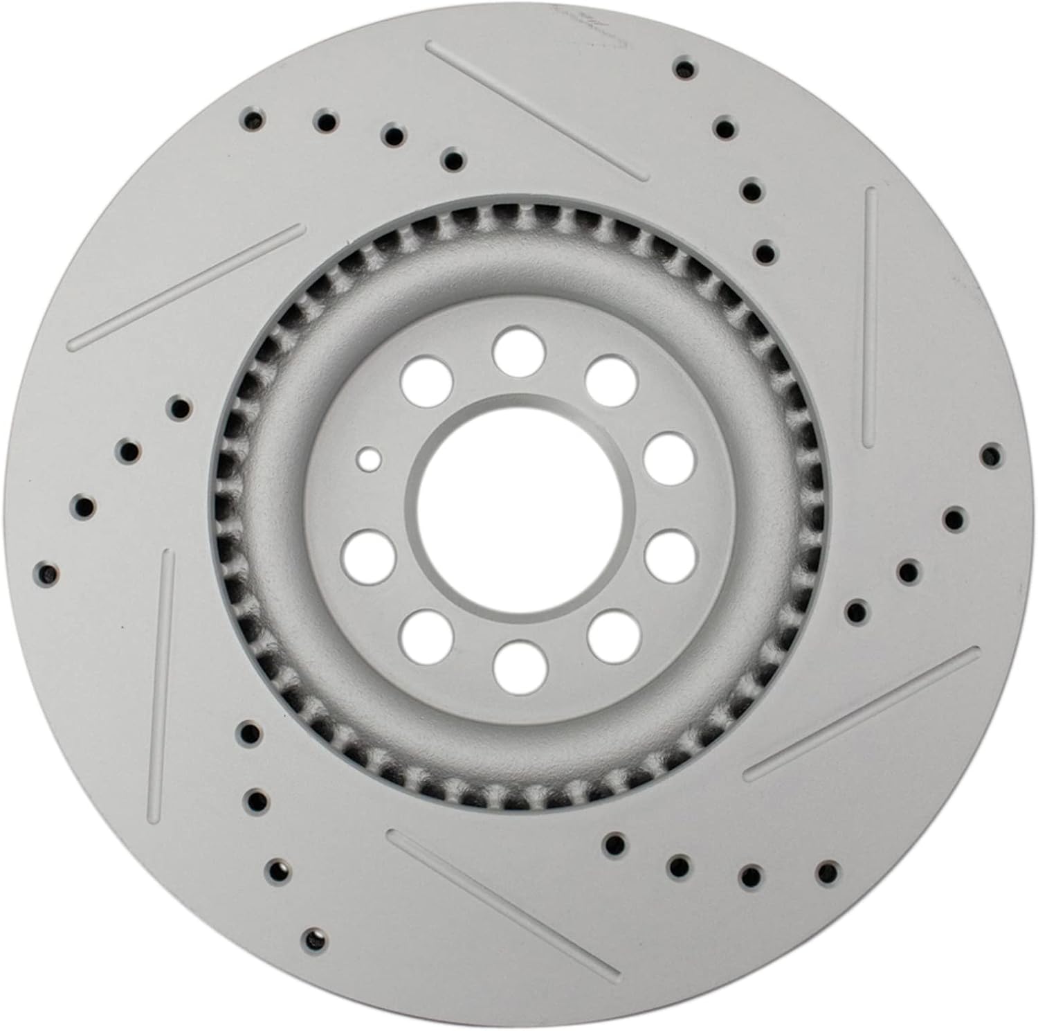 TRQ Performance Front Rear Brake Rotor Set Drilled Slotted G Coated Compatible with 2000-2006 Audi TT Quattro 2003 Volkswagen Golf 2004 Volkswagen Jetta