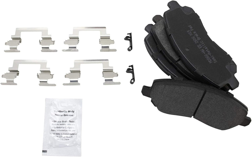 TRQ Front Brake Pad and Rotor Set Semi Metallic Vented Rotors Compatible with 2007-2017 Jeep Patriot Compass 2007-2019 Mitsubishi Outlander 2011-2021 Outlander Sport 2008-2012 Eclipse
